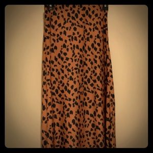 Leopard print maxi skirt